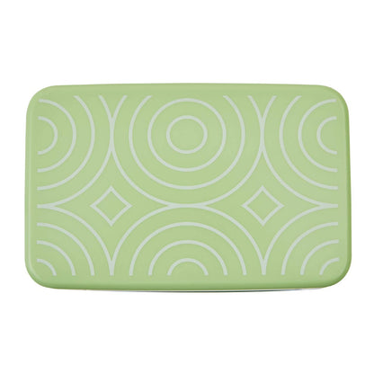 Grub Tub Three Compartment Green Lunch Box With Cutlery