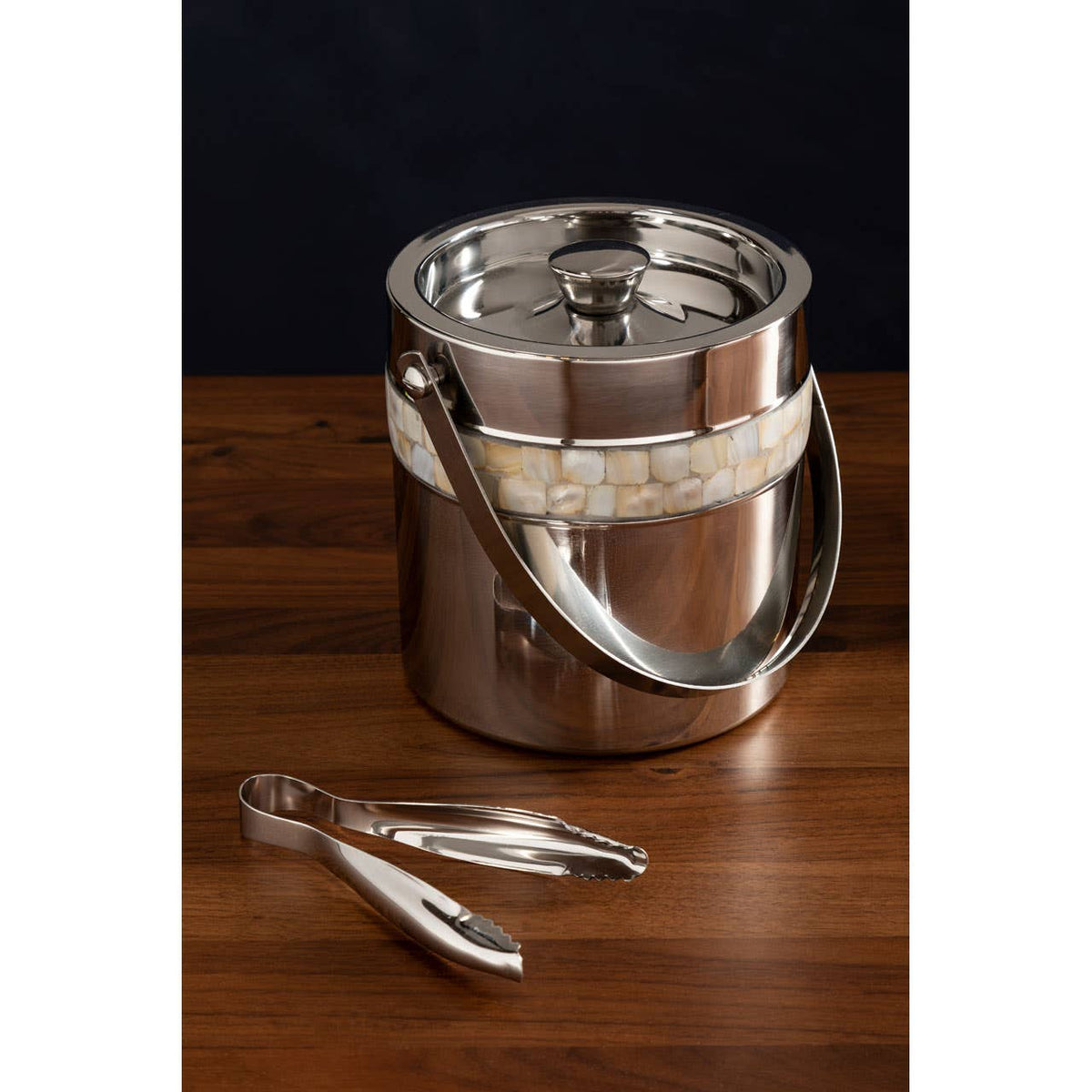 Mother Of Pearl Inlay Design Ice Bucket