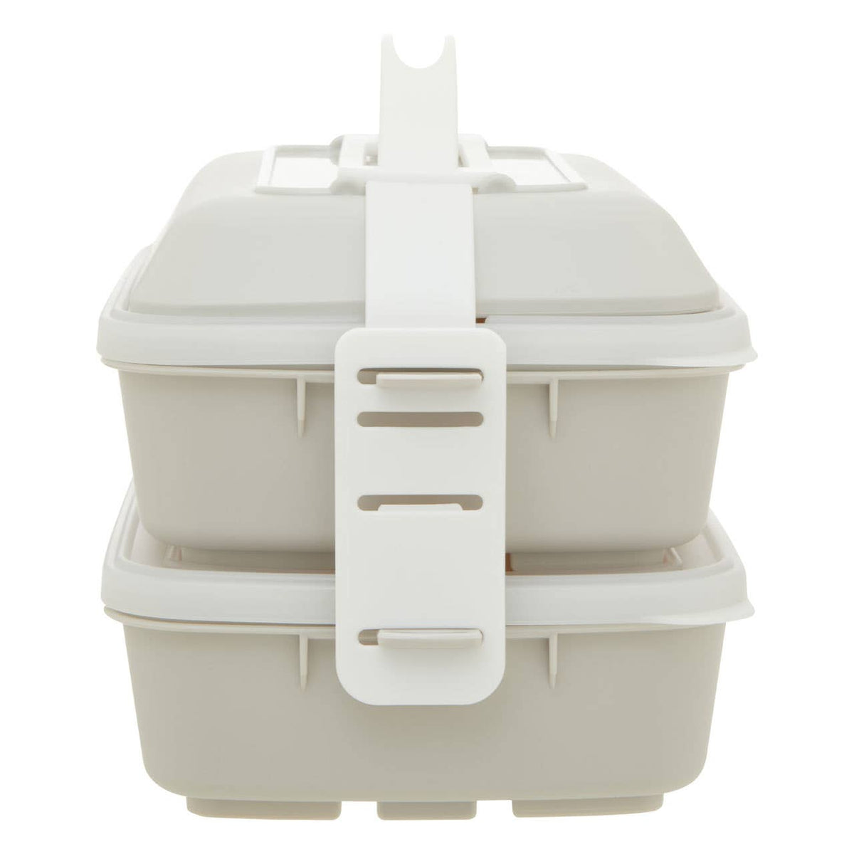 Grub Tub Warm Grey And White Lunch Box