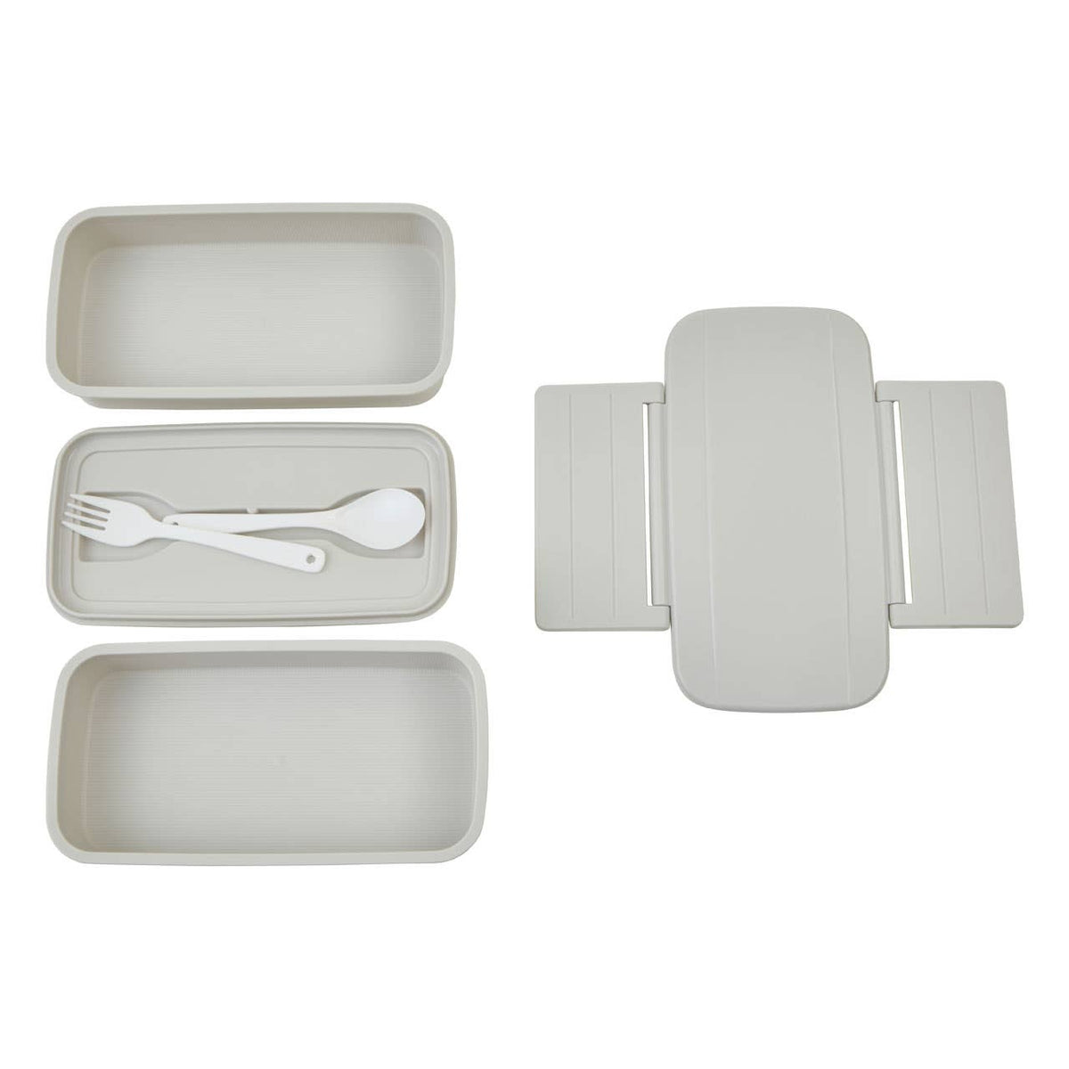 Grub Tub Grey Lunch Box With Cutlery