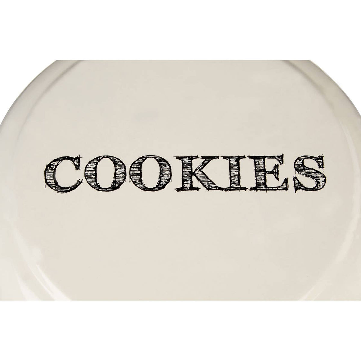 Sketch Cream Finish Round Biscuit Tin