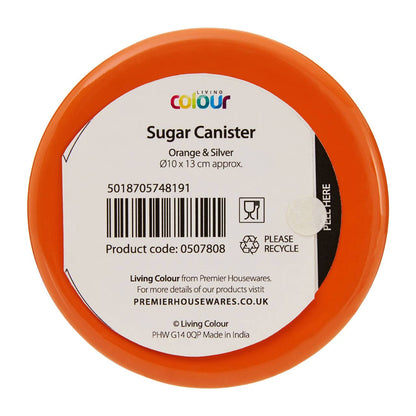 Liberty Orange Enamel Sugar Canister