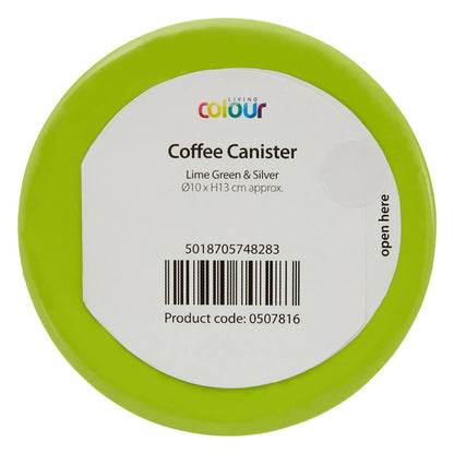 Liberty Lime Green Enamel Coffee Canister