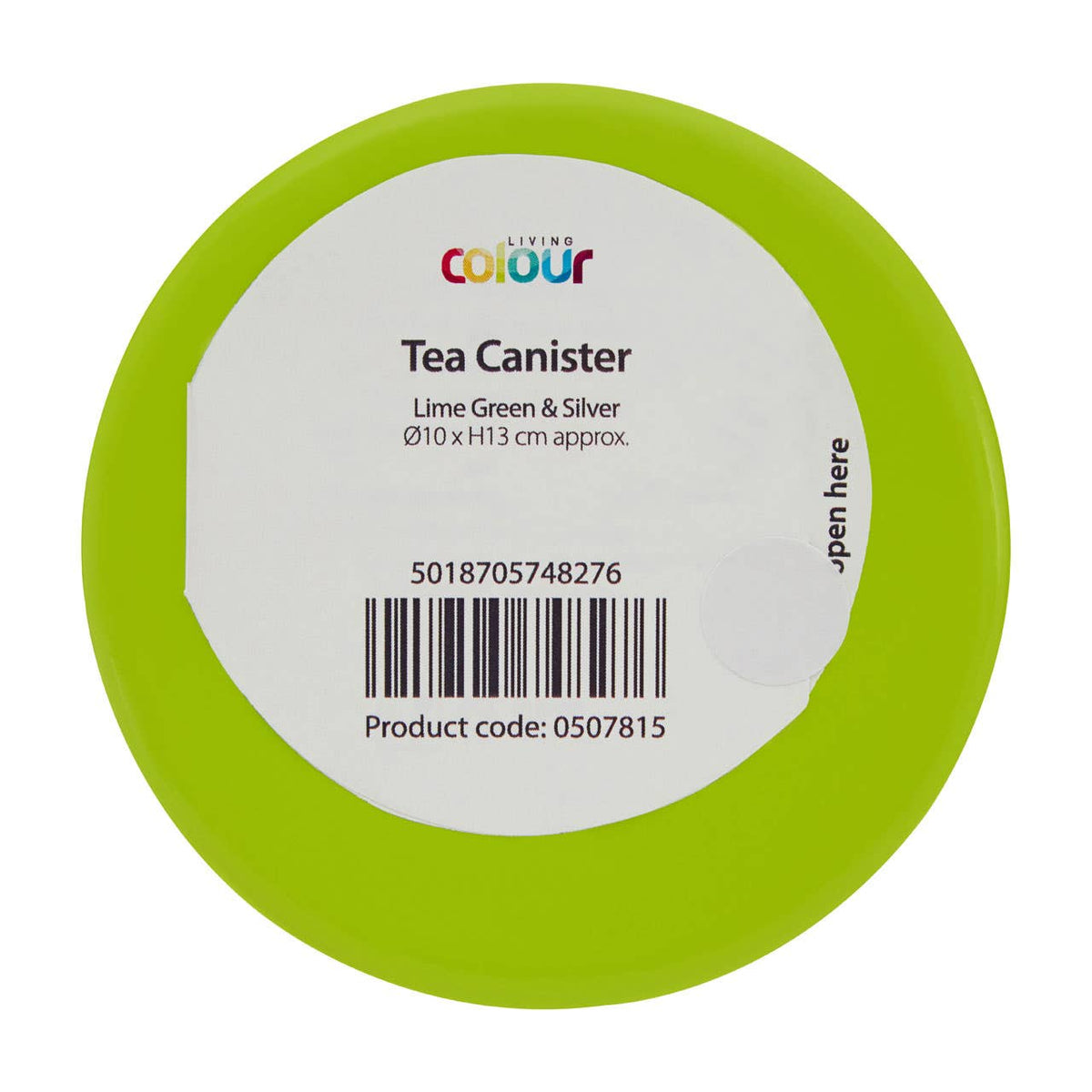 Liberty Lime Green Enamel Tea Canister