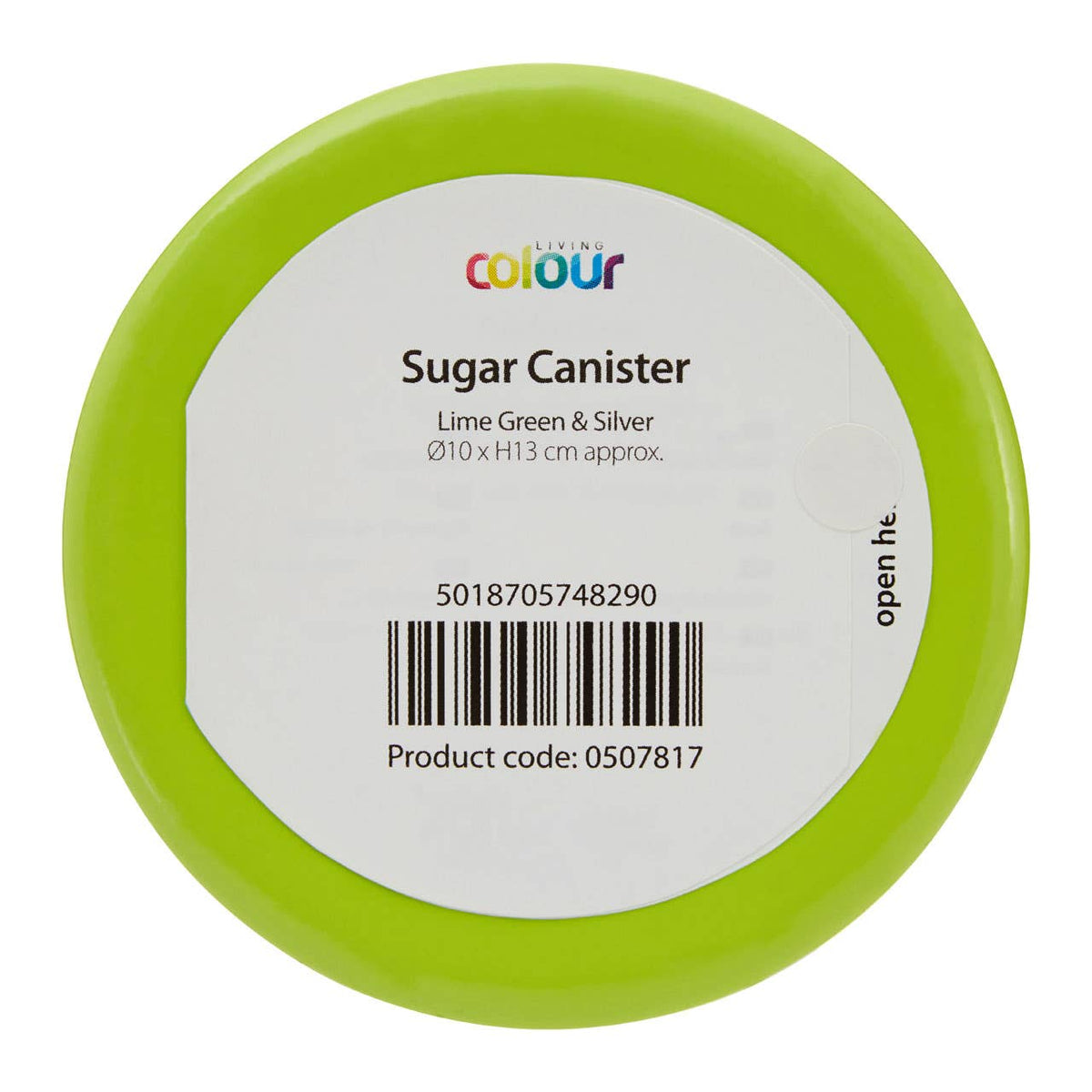 Liberty Lime Green Enamel Sugar Canister