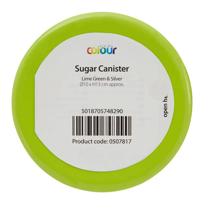 Liberty Lime Green Enamel Sugar Canister