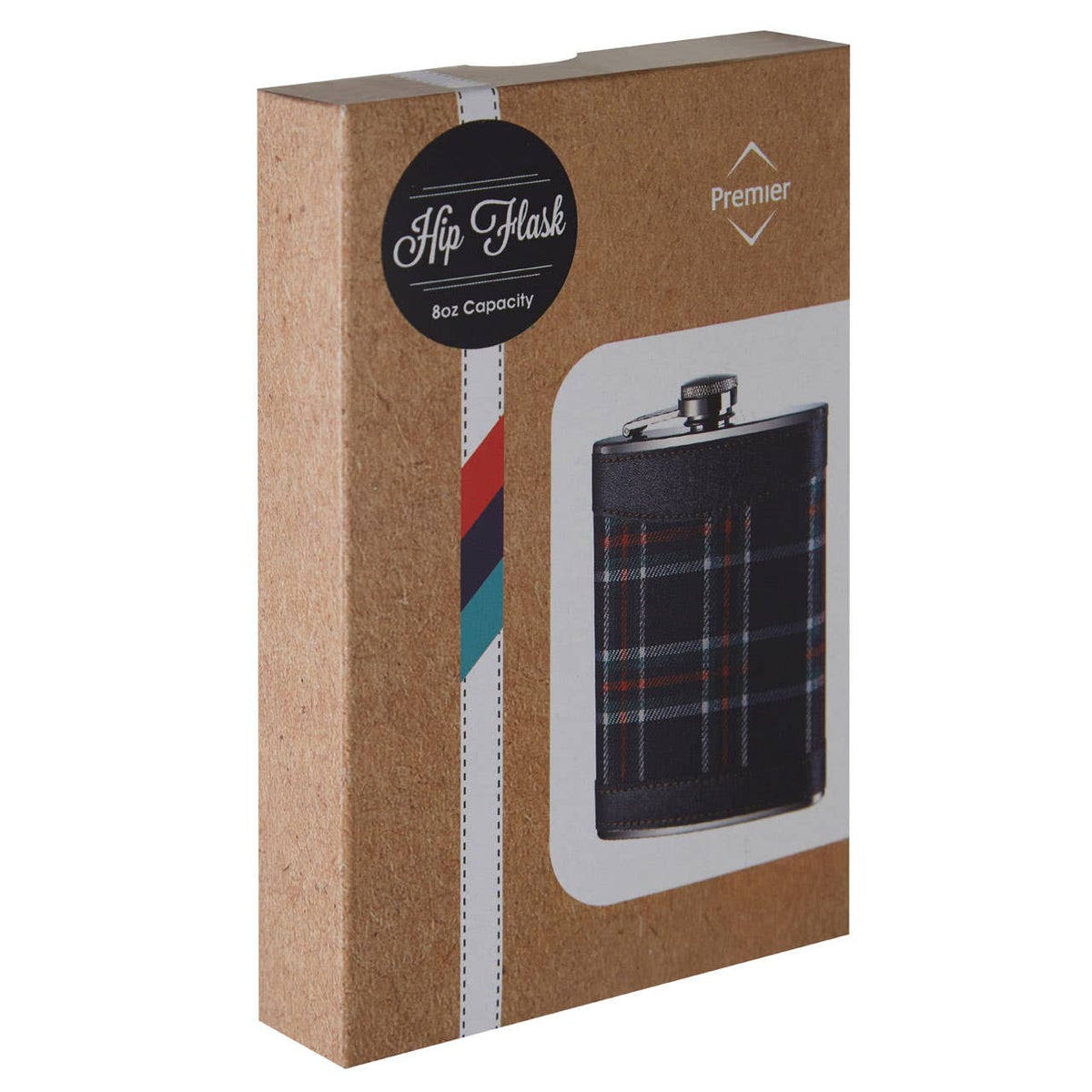 Auden Blue Tartan Hip Flask