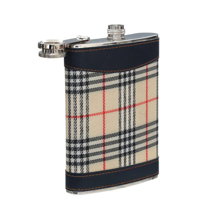 Auden Cream Tartan Hip Flask