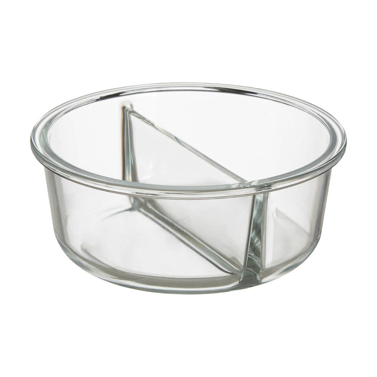 Freska 2 Section Round Glass Container With Lid 950 ml