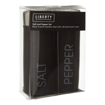 Liberty Black Enamel Salt And Pepper Set
