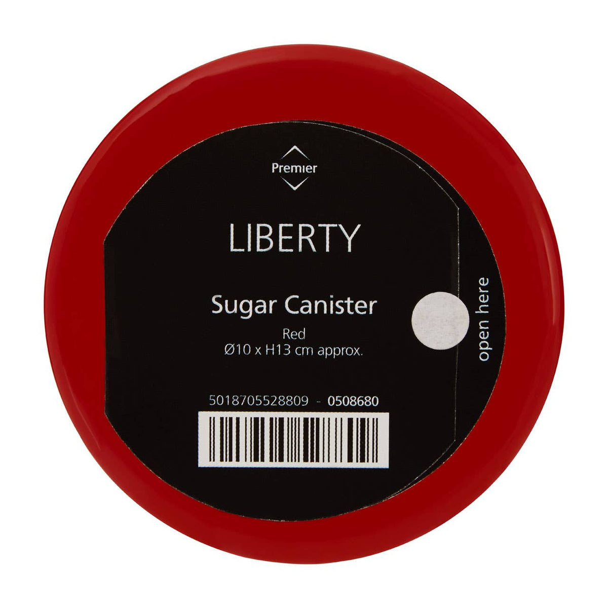 Liberty Red Enamel Sugar Canister