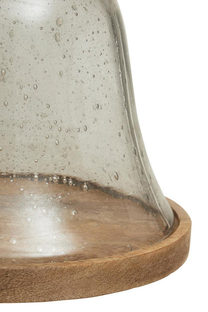 Garner Glass Cheese Dome with Mango Wood Base