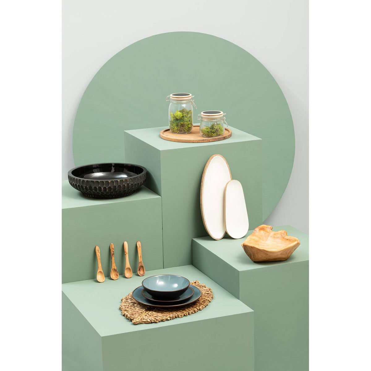Appert Medium Storage Jar with Pine Wood Lid
