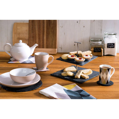 Preto Slate 2 Tier Square Cake Stand