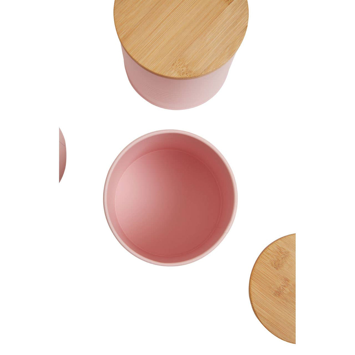 Set Of Three Alton Pink Cannisters