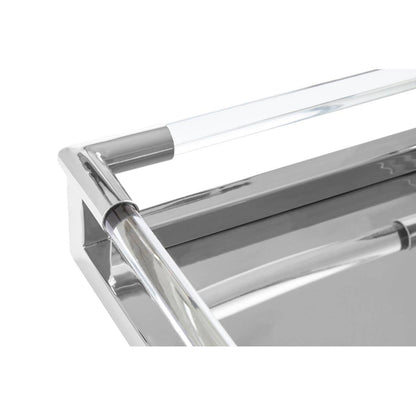Lucita Silver Finish Rectangular Tray