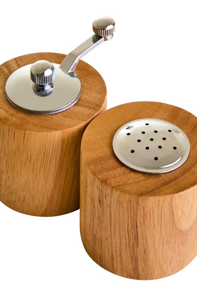 Natural Origins Rubberwood Salt & Pepper Set