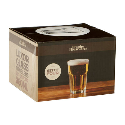 Euri Set of Four Clear Glass Tumblers 360ml