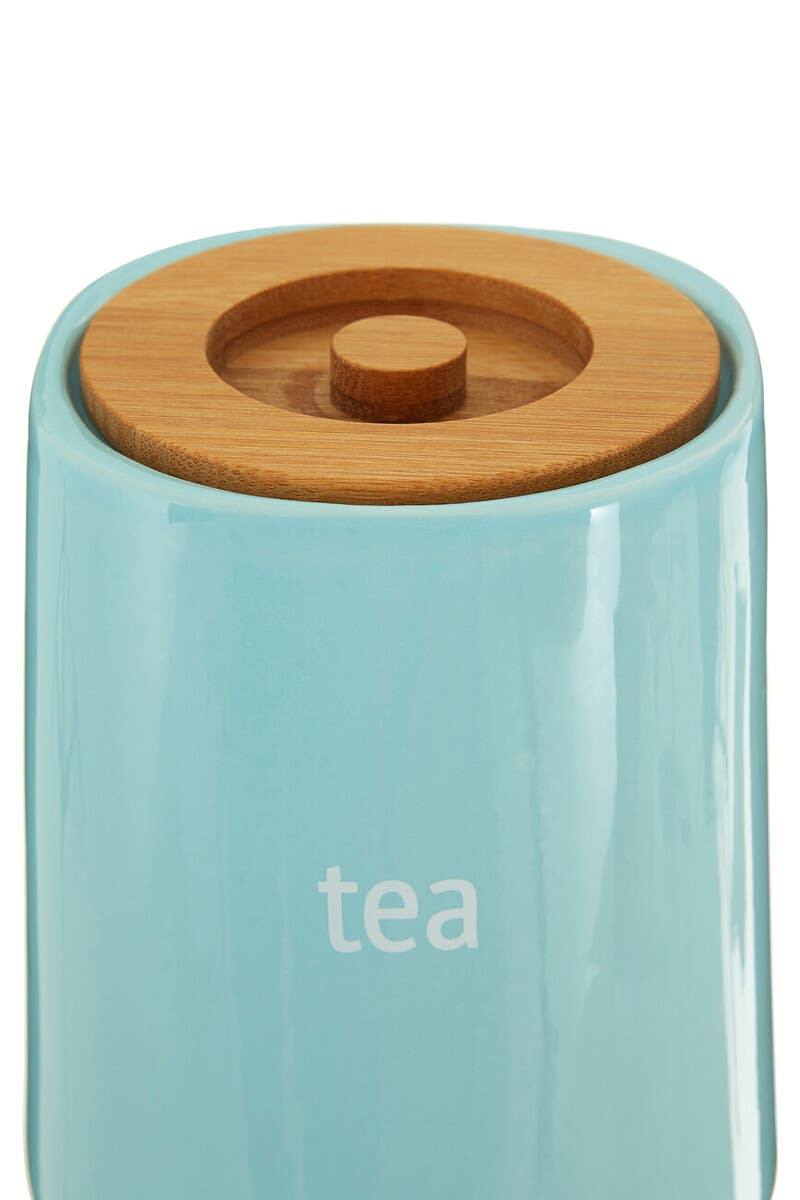 Fletcher Blue Ceramic Tea Canister