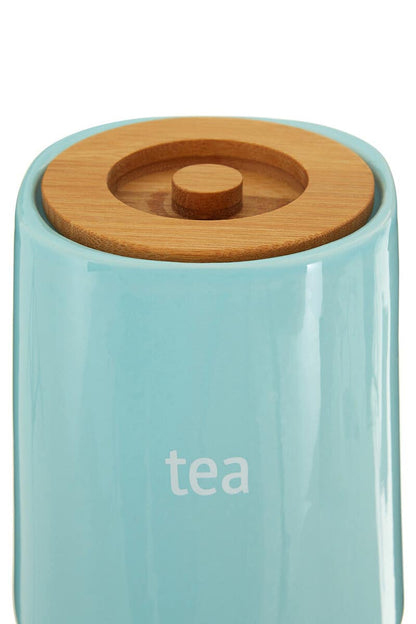 Fletcher Blue Ceramic Tea Canister