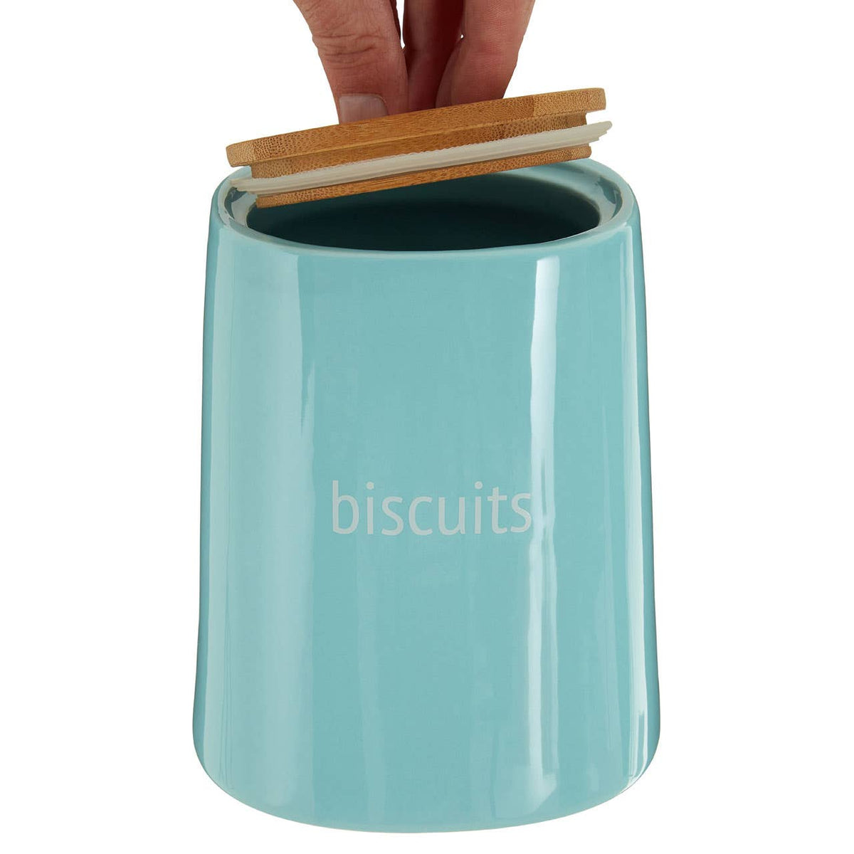 Fletcher Blue Ceramic Biscuit Canister