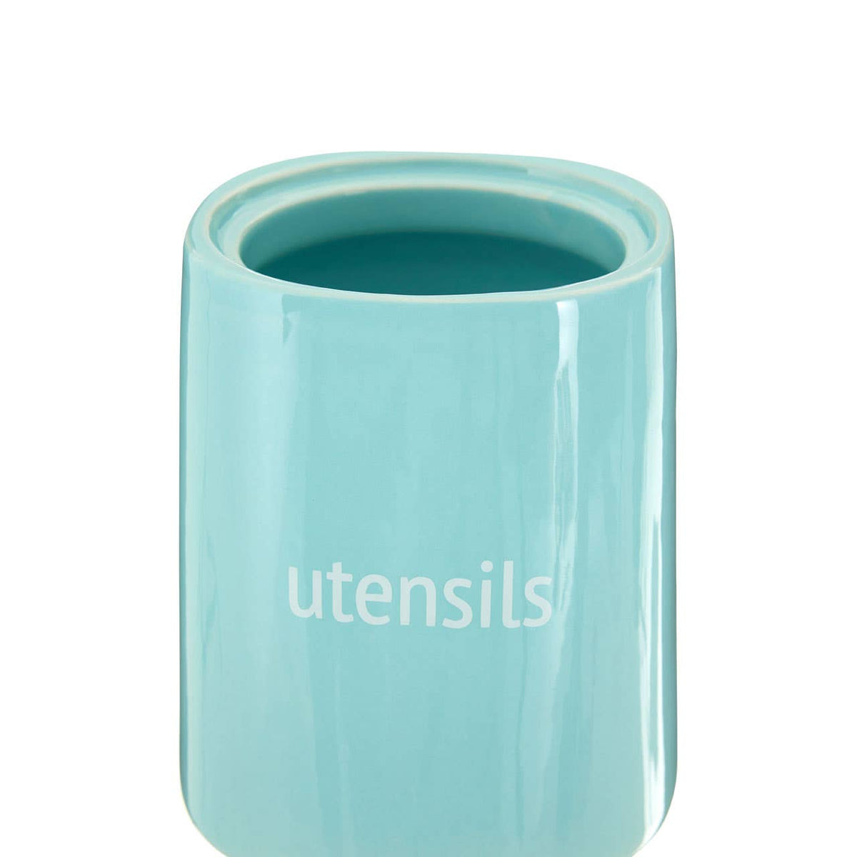 Fletcher Blue Ceramic Utensil Holder
