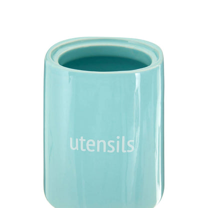 Fletcher Blue Ceramic Utensil Holder
