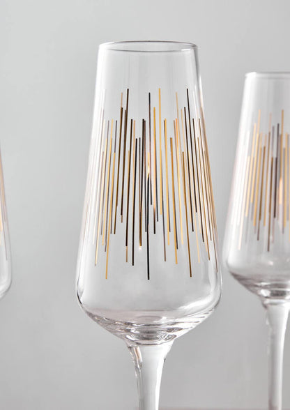 Jazz Champagne Glasses Set of 4