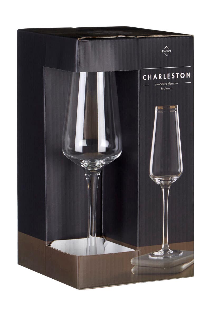 Set Of Four Charleston Champagne Glasses