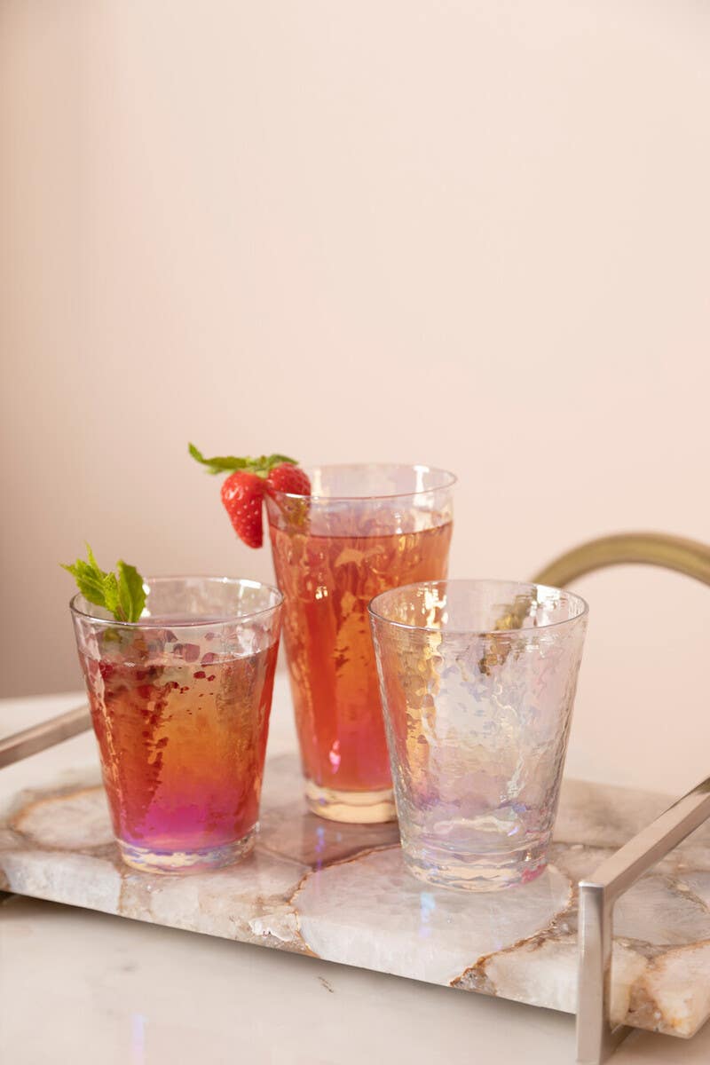 Aurora Set of 4 Lustre Glass Tumblers