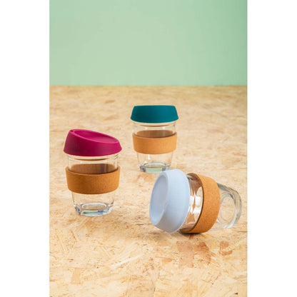 Mimo Glass Mug With Dark Green Silicone Lid