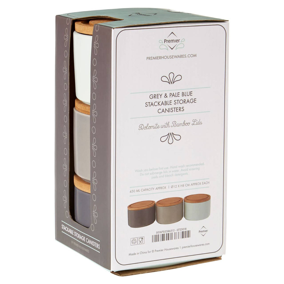 Fenwick Set of Three Stacking Canisters