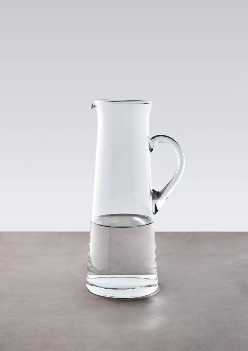 Ambra Clear Glass Pitcher.