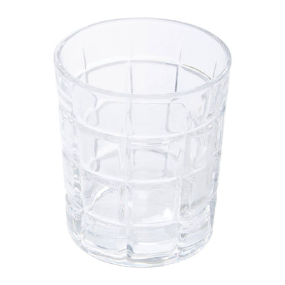 Auclair Set Of Four Check Glass Tumblers