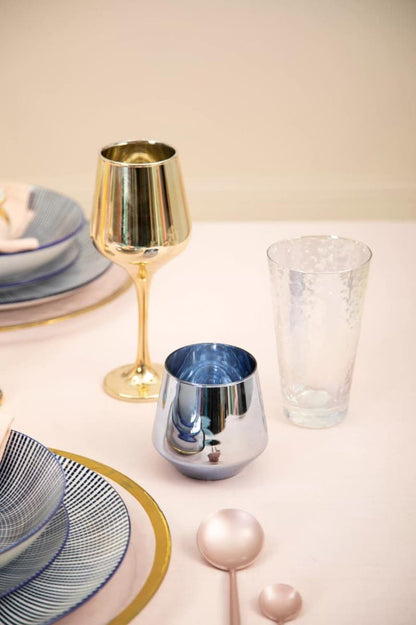Aurora Set Of Four Wine Glasses In Assorted Colours