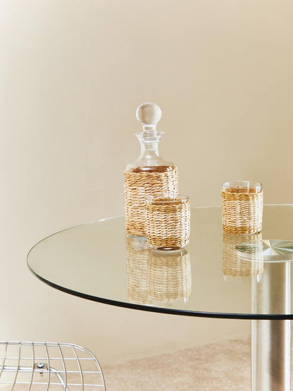 Juno Three Piece Glass And Decanter Set