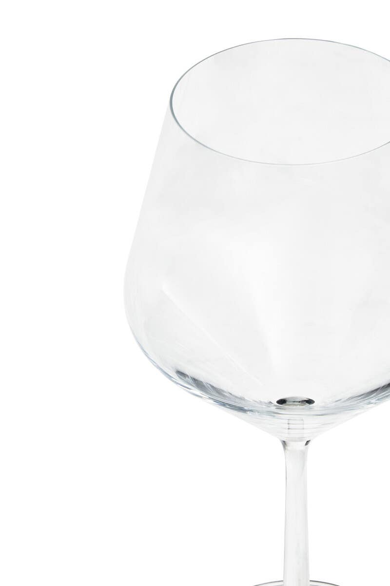 Ada Set Of 2 Crystal Burgundy Glasses