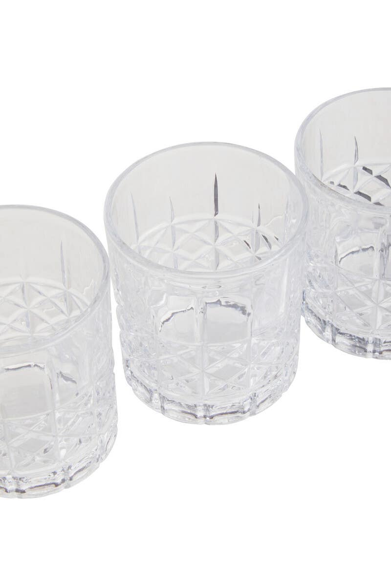 Dayla Diamond Pattern Decanter With Four Glasses