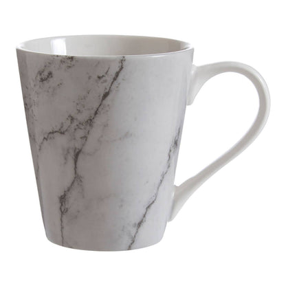 Avie 16 Piece White And Grey Marble Effect Dinner Set