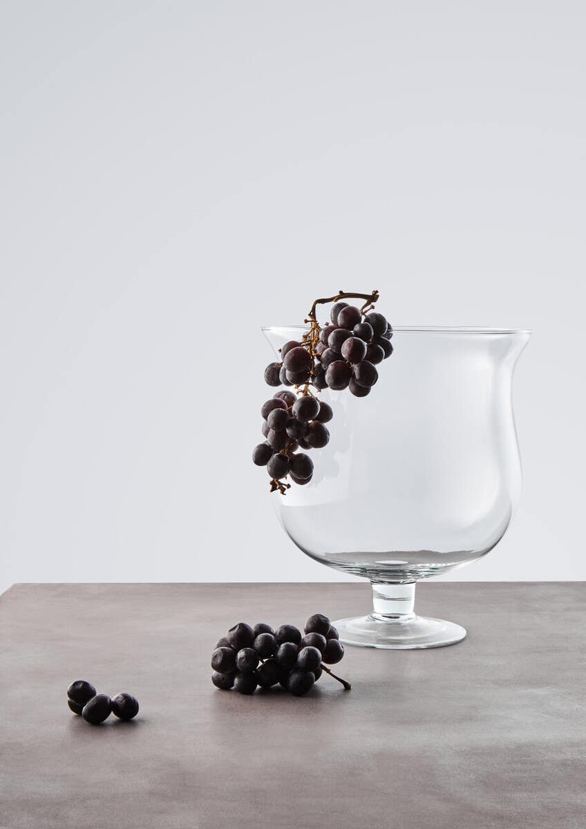 Ambra Clear Glass Cognac Vase.