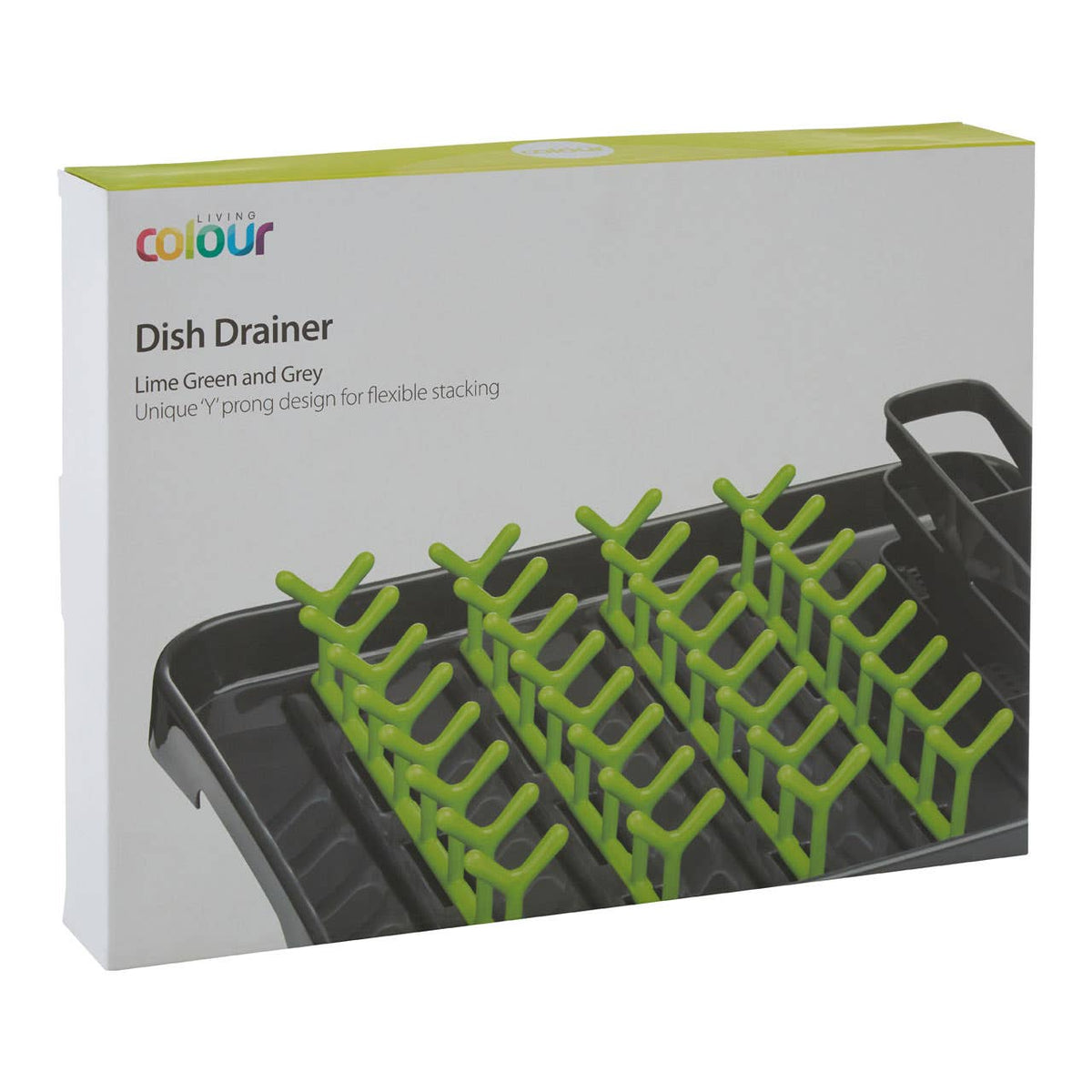 Laurie Grey and Lime Green Dish Drainer