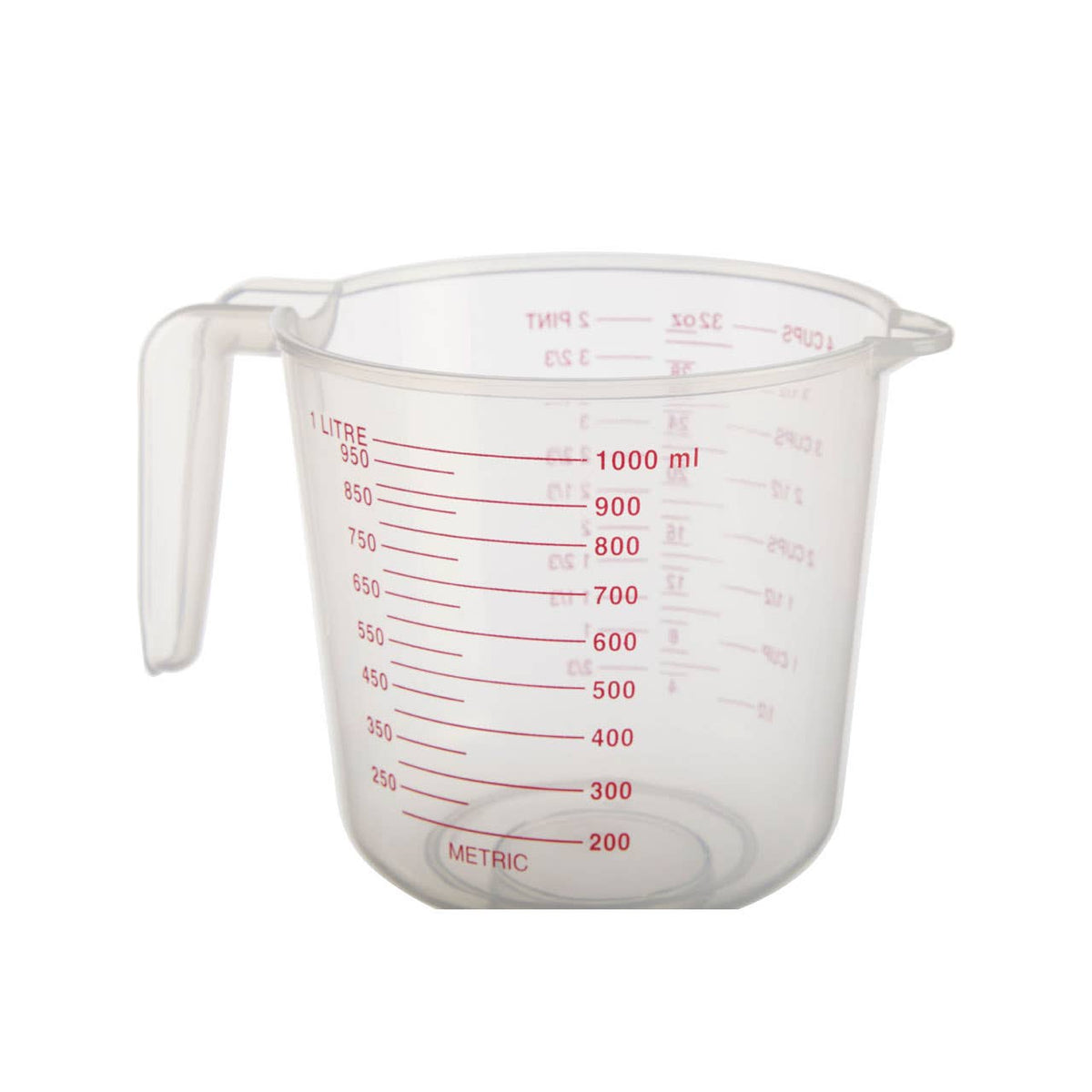 Guluna Set of Three Clear Plastic Measuring Jugs