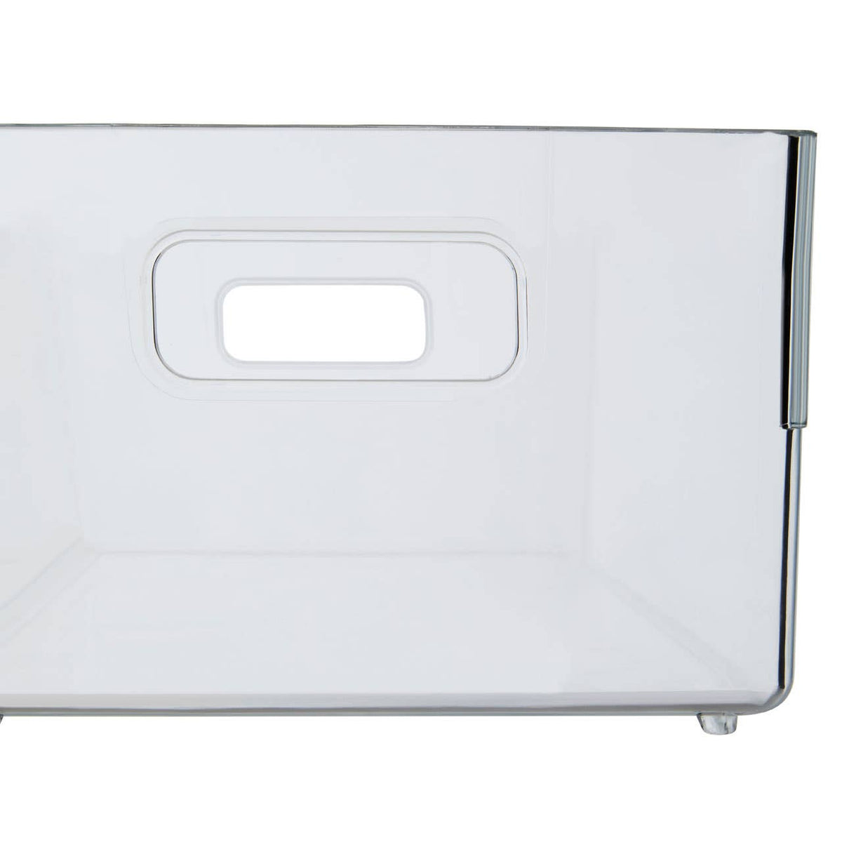 Romm Large Clear Plastic Fridge Bin With Handles