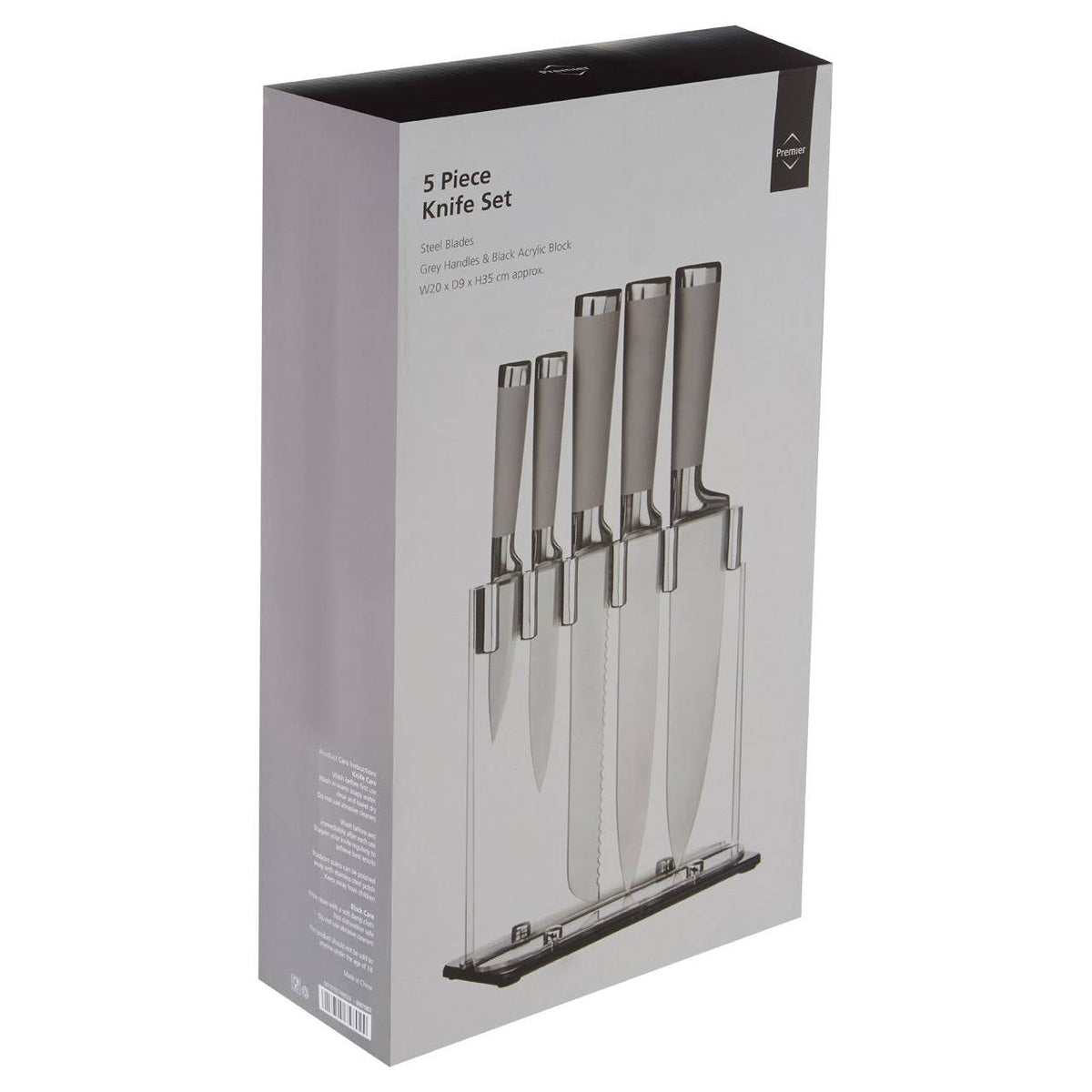 Corsico 5 Piece Knife Set With Acrylic Block