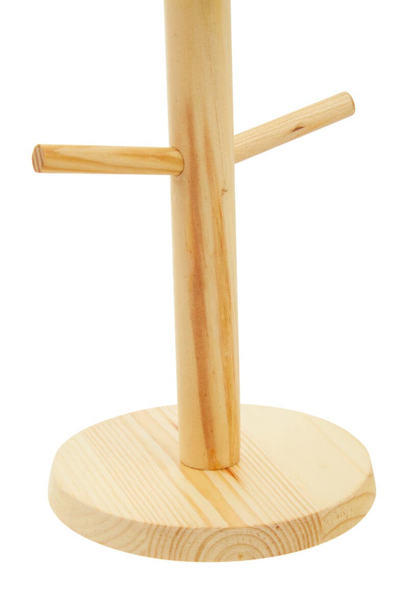 Nolan Pine Wood 6 Cup Mug Tree