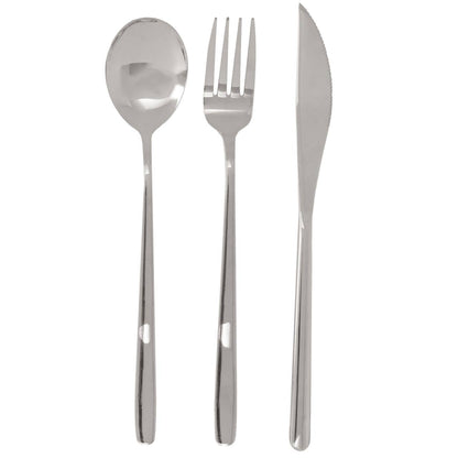 Mimo 6 Piece Silver Travel Cutlery Set with Case