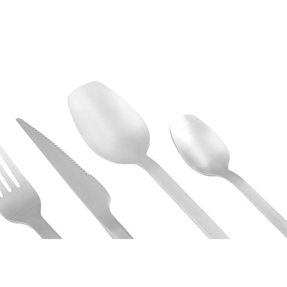 Avie 16 Piece Silver Matte Finish Cutlery Set