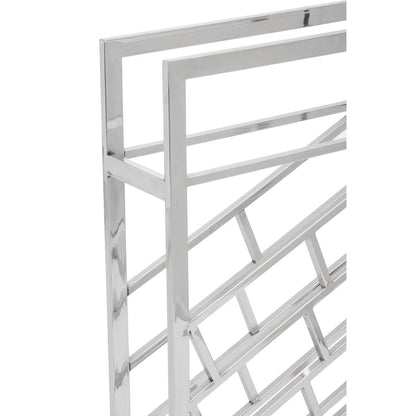 Barolo Silver Floorstanding 24 Bottle Wine Rack