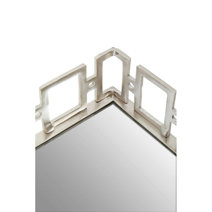 Rhoda Rectangle Nickel Finish Mirror Tray