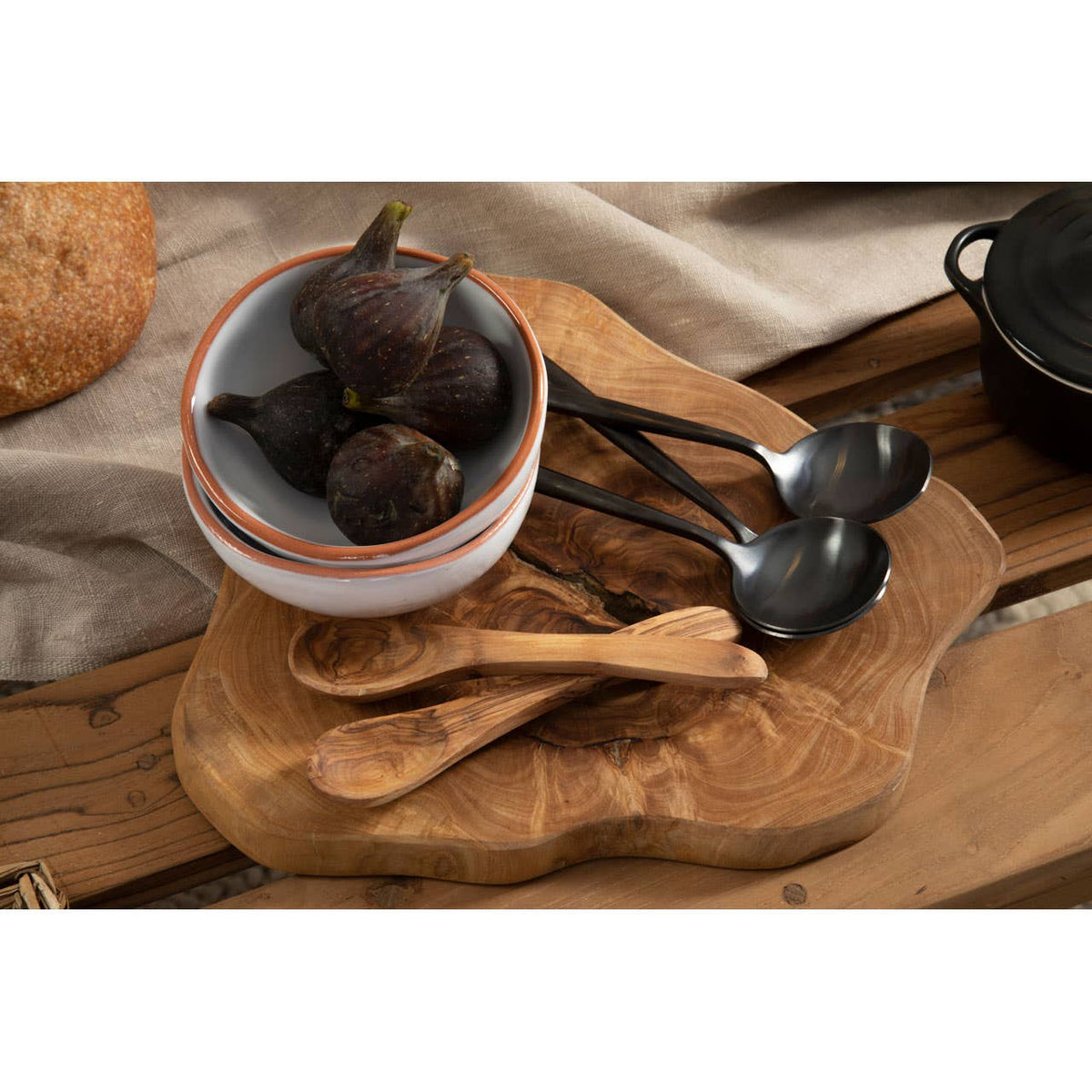 Kora Set Of 4 Small Olive Wood Spoons